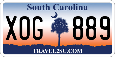 SC license plate XOG889