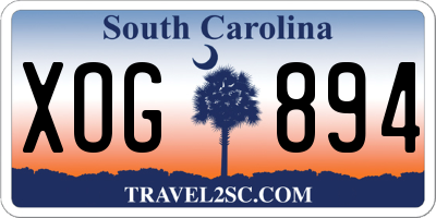 SC license plate XOG894