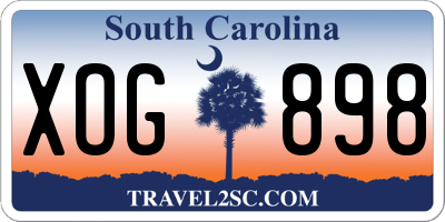 SC license plate XOG898