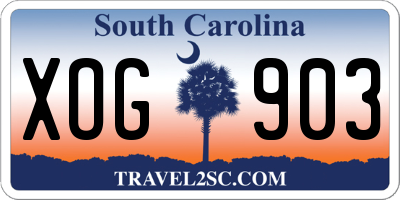 SC license plate XOG903