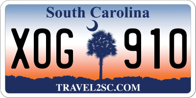 SC license plate XOG910