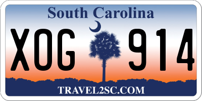SC license plate XOG914
