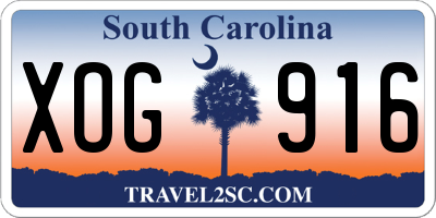 SC license plate XOG916