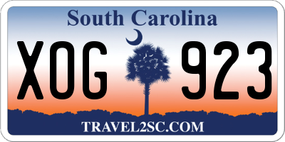 SC license plate XOG923