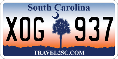 SC license plate XOG937
