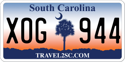 SC license plate XOG944