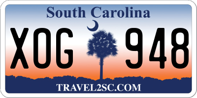 SC license plate XOG948