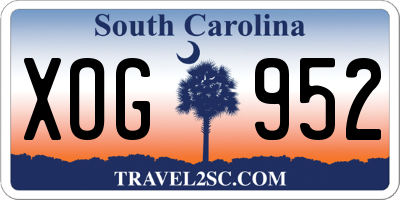 SC license plate XOG952