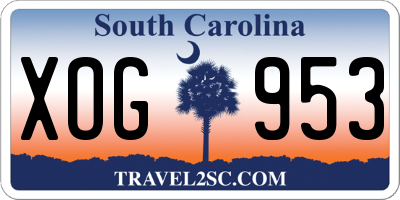 SC license plate XOG953