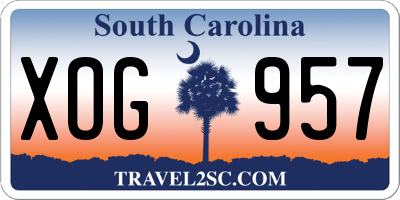 SC license plate XOG957