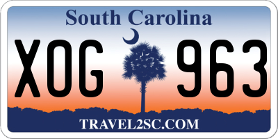 SC license plate XOG963