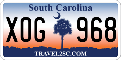 SC license plate XOG968