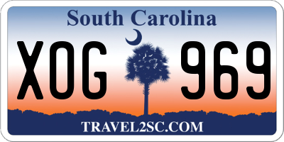 SC license plate XOG969