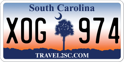 SC license plate XOG974