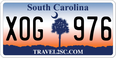 SC license plate XOG976