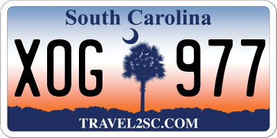 SC license plate XOG977