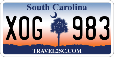 SC license plate XOG983