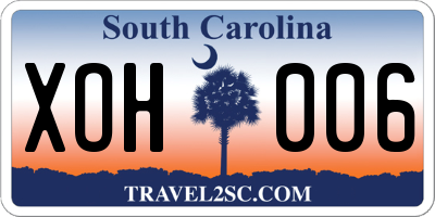 SC license plate XOH006