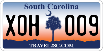SC license plate XOH009