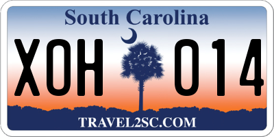SC license plate XOH014
