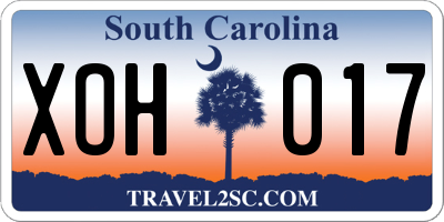 SC license plate XOH017