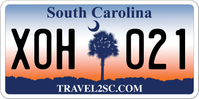 SC license plate XOH021