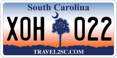 SC license plate XOH022