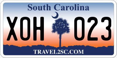 SC license plate XOH023