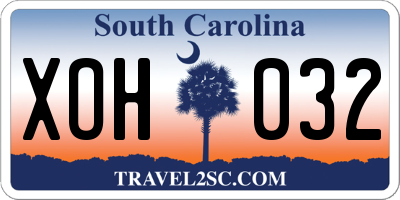 SC license plate XOH032