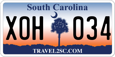 SC license plate XOH034