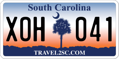 SC license plate XOH041