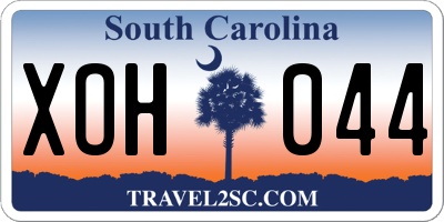 SC license plate XOH044