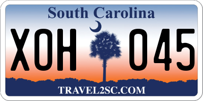 SC license plate XOH045