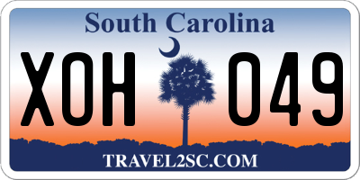 SC license plate XOH049