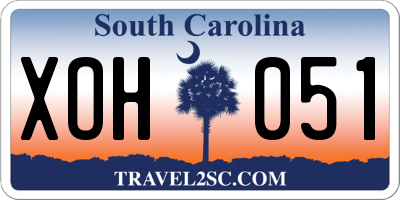 SC license plate XOH051