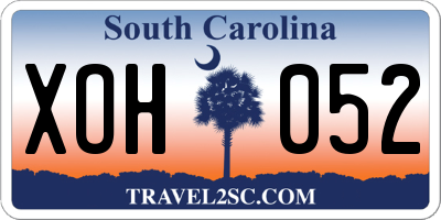 SC license plate XOH052