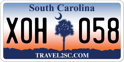 SC license plate XOH058