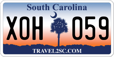 SC license plate XOH059