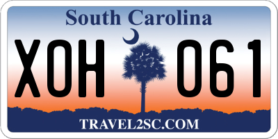 SC license plate XOH061