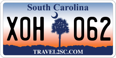 SC license plate XOH062