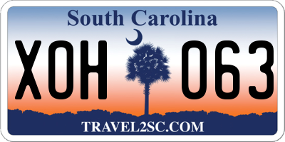 SC license plate XOH063