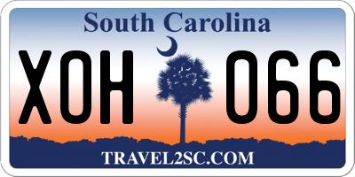 SC license plate XOH066