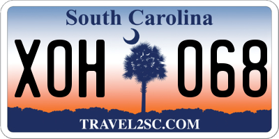 SC license plate XOH068