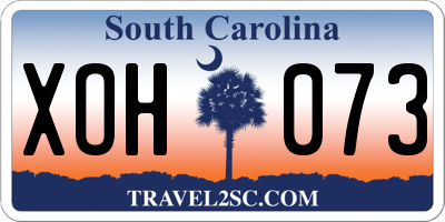 SC license plate XOH073
