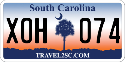 SC license plate XOH074