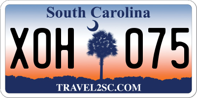SC license plate XOH075