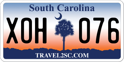 SC license plate XOH076