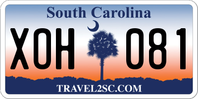 SC license plate XOH081