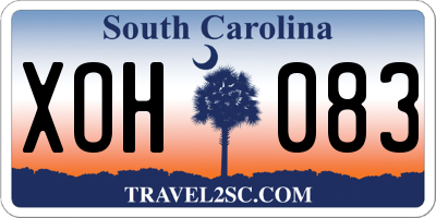 SC license plate XOH083
