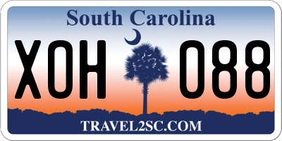 SC license plate XOH088